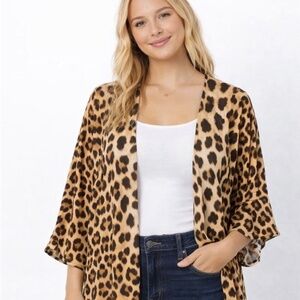 OS Cheetah Print Kimono